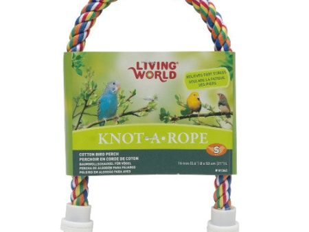 Perchoir Knot-A-Rope Living World en coton, multicolore, diam. 16 mm, long. 53 cm Hot on Sale