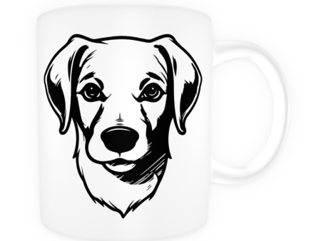 Tasse en céramique-Thème animaux-Labrador noir et blanc Discount