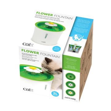 Catit abreuvoir avec fleur 3 Litres avec napperon et bol interactif + CADEAUX Online