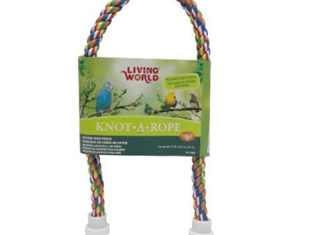 Perchoir Knot-A-Rope Living World en coton, multicolore, diam. 16 mm, long. 65 cm Online