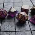 Dragon Shield Purple Gemstone Amethyst Dice (With Box) Hand Carved Polyhedral Dice Set Online Sale