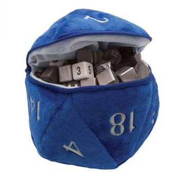 D20 Plush Dice Bag - Blue on Sale