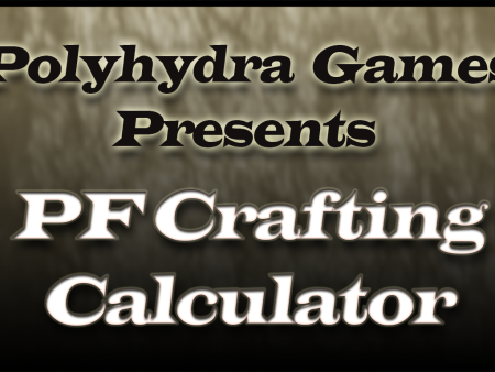 Pathfinder Crafting Calculator Supply