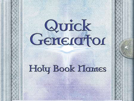 Quick Generator - Holy Book Name Online Sale