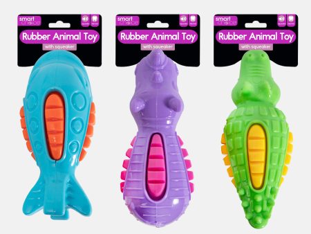 Smart Choice Assorted Squeaky Rubber Animal Dog Toy For Discount