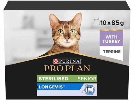 PRO PLAN Sterilised 7+ Wet Cat Food with Turkey 10 x 85g Supply