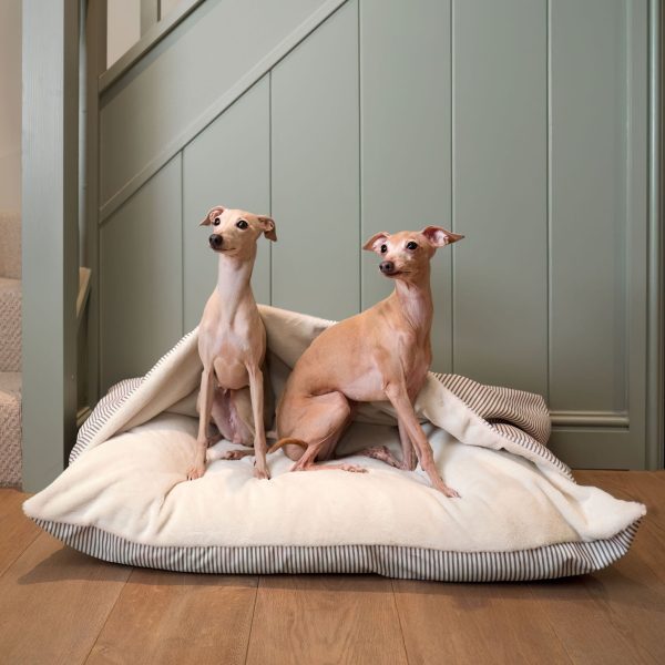 Sleepy Burrows Bed With Removable Cover in Regency Stripe by Lords & Labradors For Discount