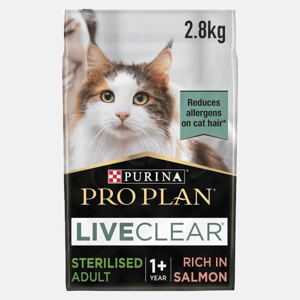 PRO PLAN Live Clear Sterilised Adult Cat Dry Food with Salmon 2.8kg Hot on Sale