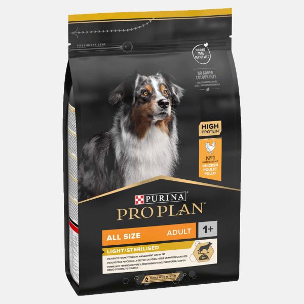 PRO PLAN Light Sterilised Chicken Dry Dog Food 3kg Cheap