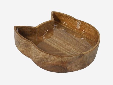 Rosewood Wooden Cat Shaped Bowl Hot on Sale